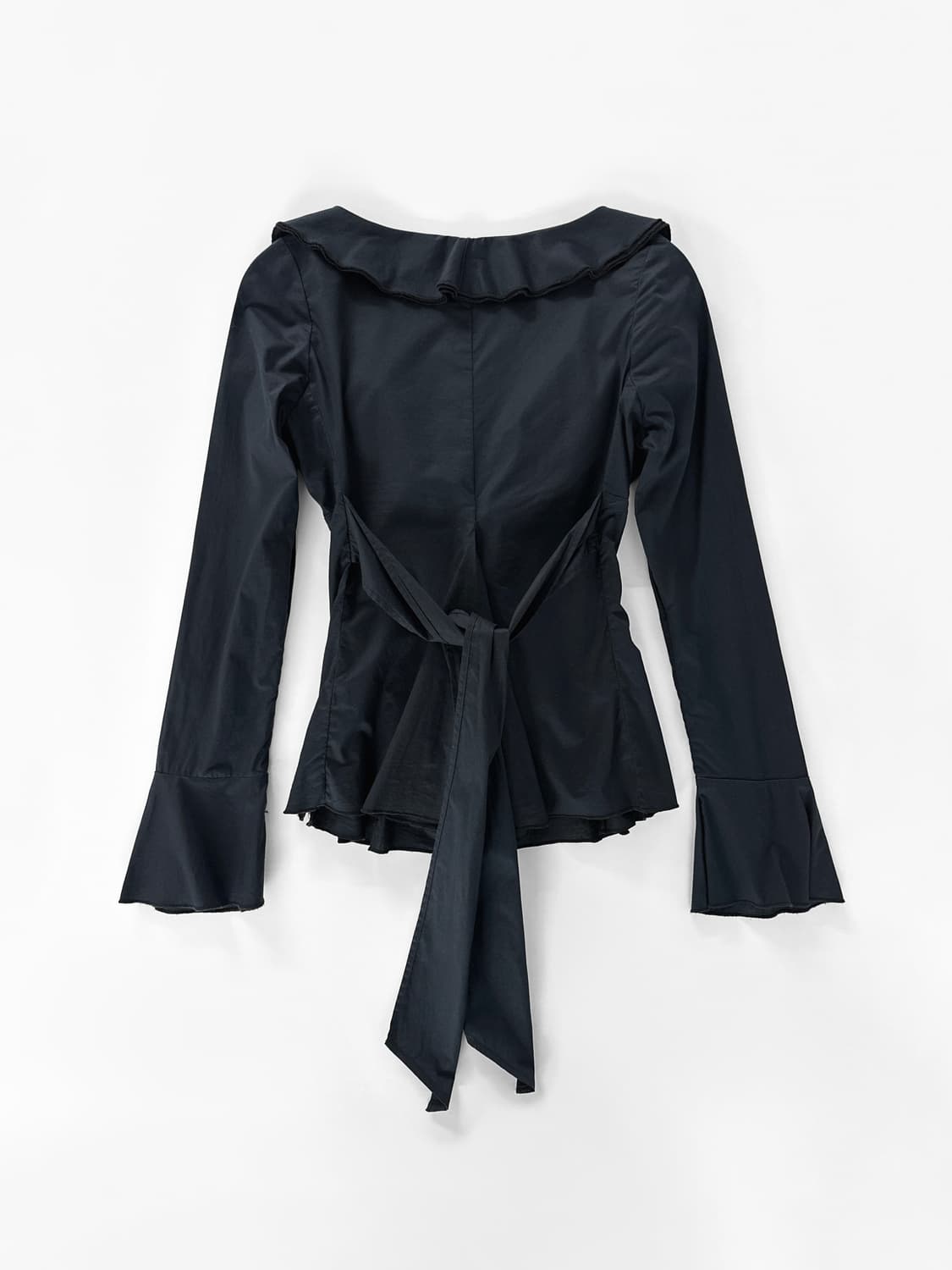 90~00s 빈티지 말보로 클래식 러플 타이 블라우스 상품이미지4