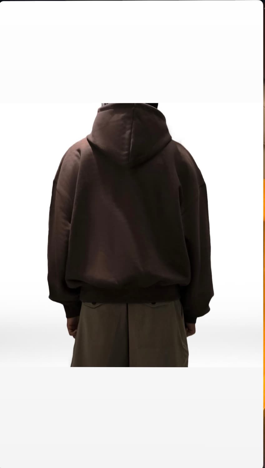 알미래 브라운 크롭후드 상품이미지2