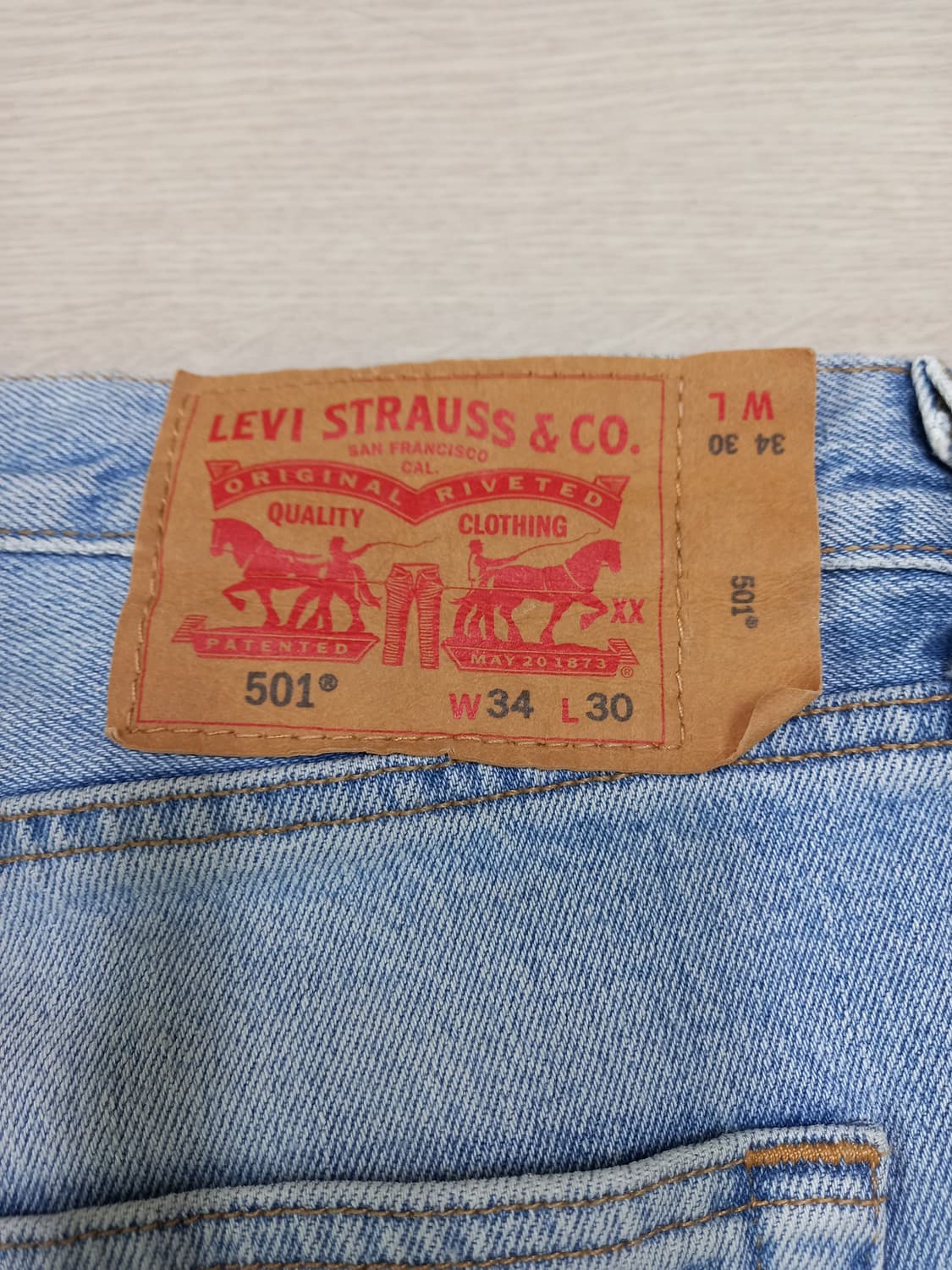 35-36 리바이스501 멕시코 스판 일자 연청 35-252 상품이미지5