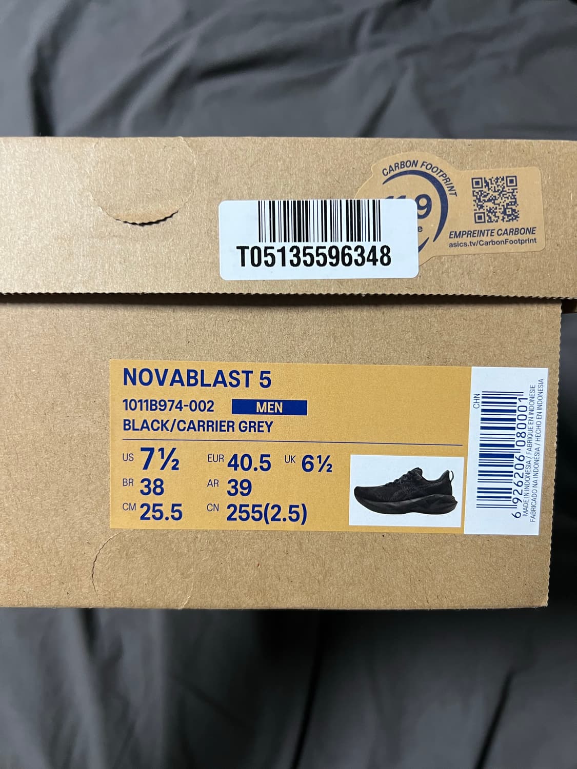 (255) 아식스 노바블라스트5 블랙 새상품 상품이미지4