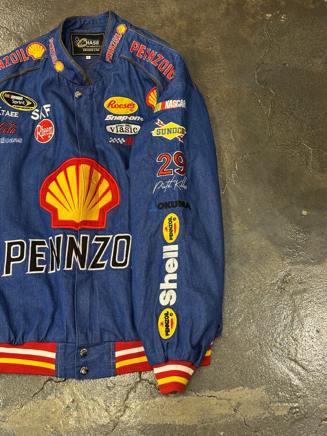 빈티지 레이싱 쉘/페놀 자켓 L 상품이미지5