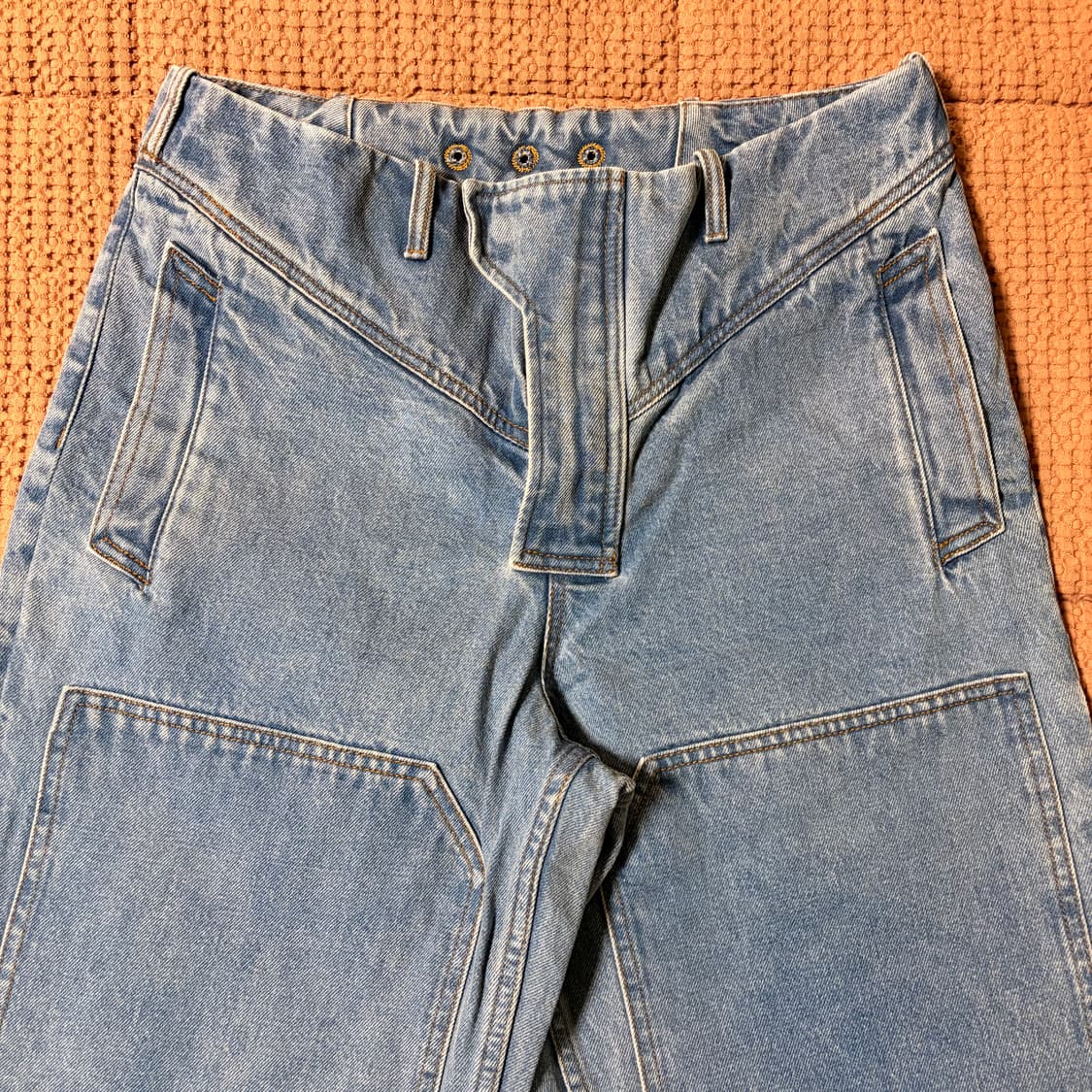 딩윤장 바이커 더블니 데님 상품이미지5