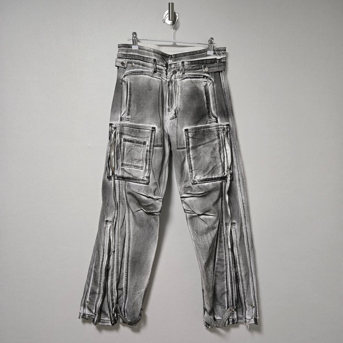 나체 슬레이 워싱 팬츠 /여성 바지/남성 바지 상품이미지2