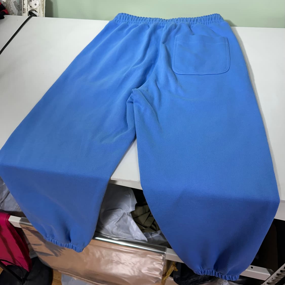 M-L 골스튜디오 스카이블루 기본로고 루즈핏 스웻코튼 조거팬츠 상품이미지6