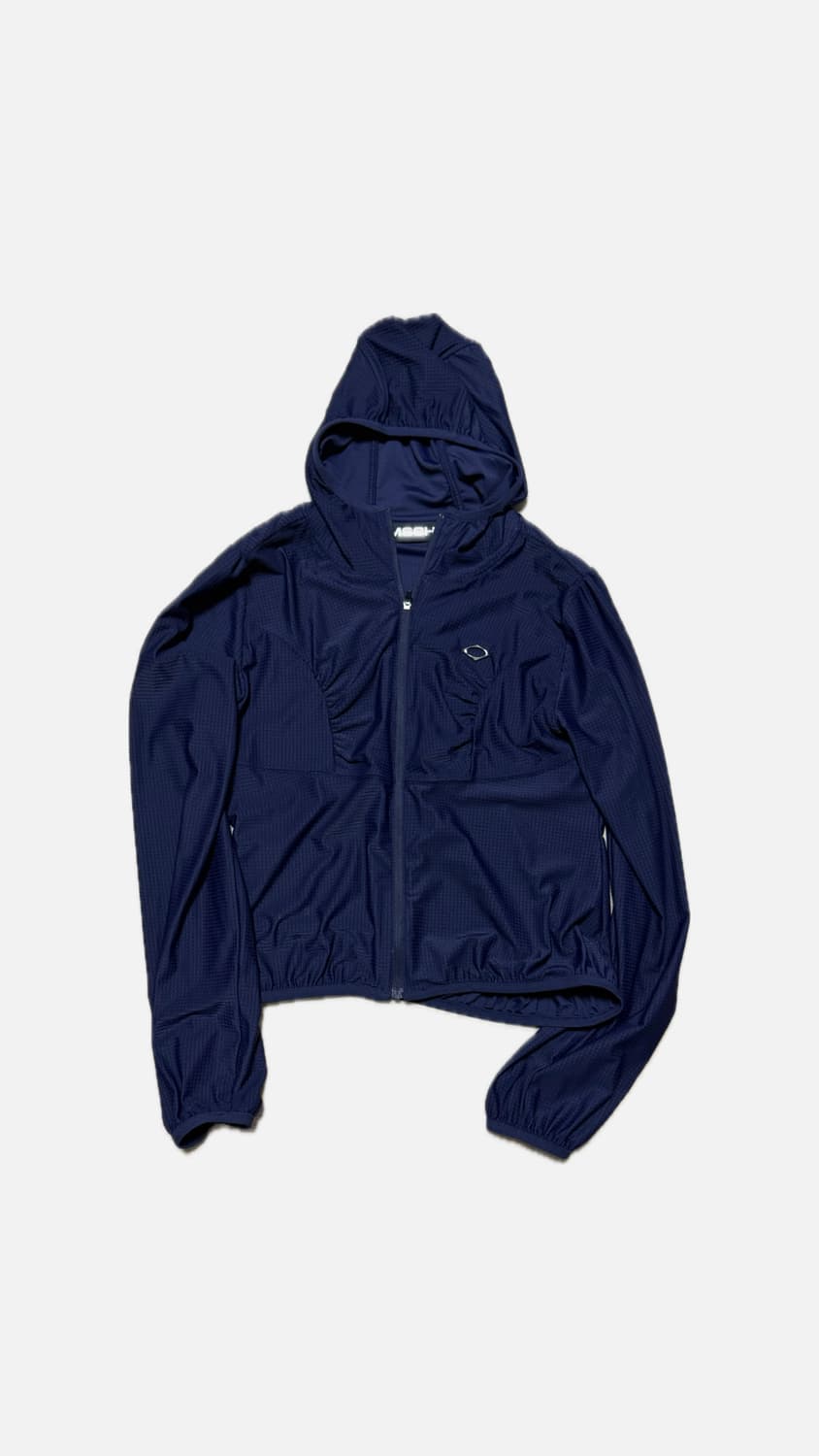 미스치프 후드 와플 집업 네이비 상품이미지1