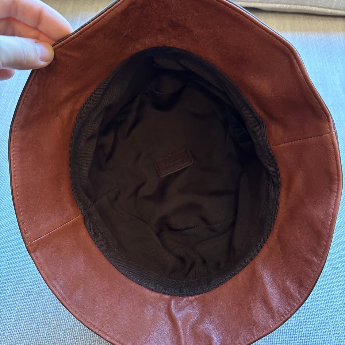 코치 리얼레더 딥 브리운 버킷햇  상품이미지6