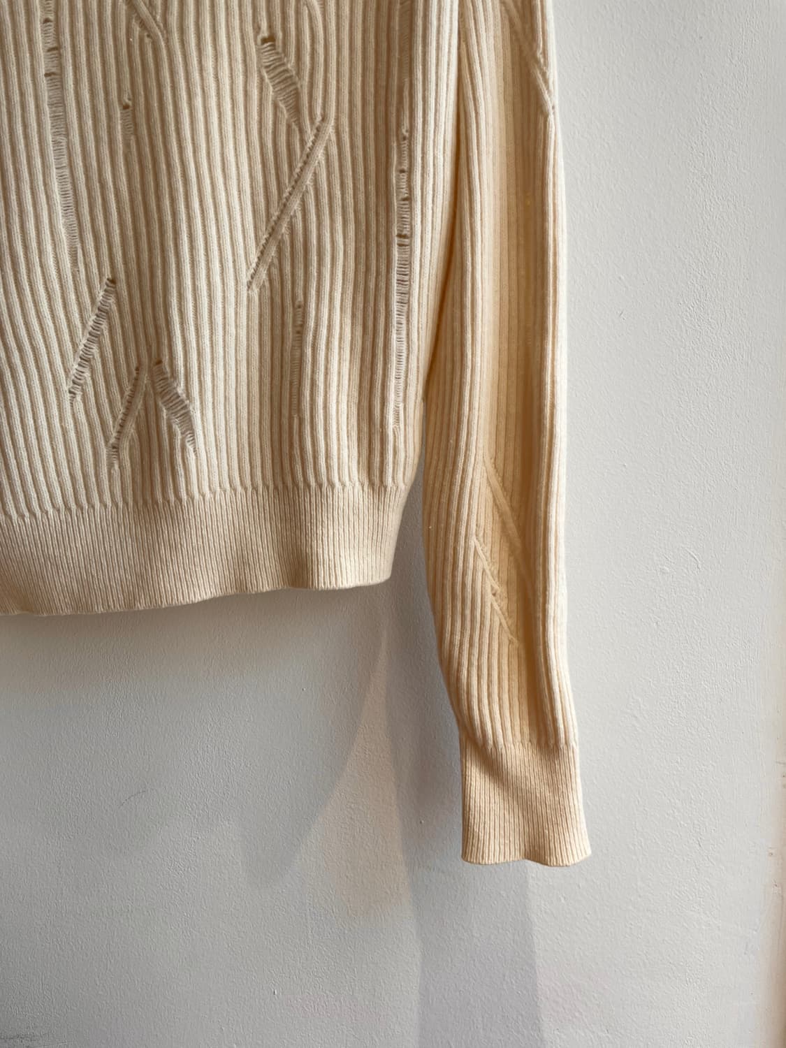 헬무트랭 데미지 울 니트 기디건 상품이미지6