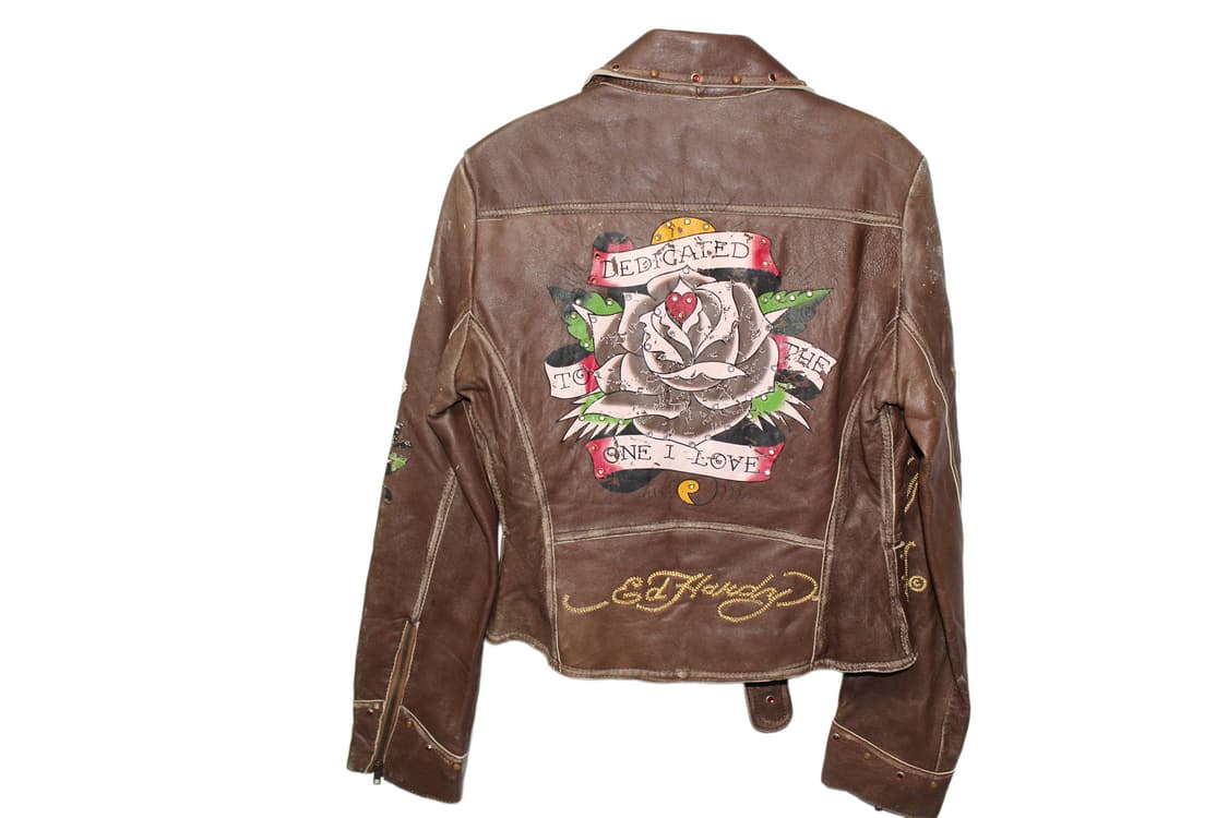 2000s Ed Hardy 에드하디 카우레더 자켓 상품이미지7