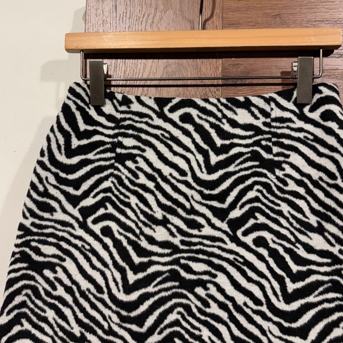 일본 빈티지 오네갸루 지브라 패턴 퍼 미니스커트 상품이미지3