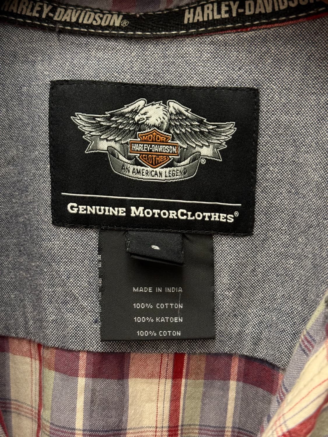 Harley-Davidson Plaid Short Sleeve Shirt 상품이미지10