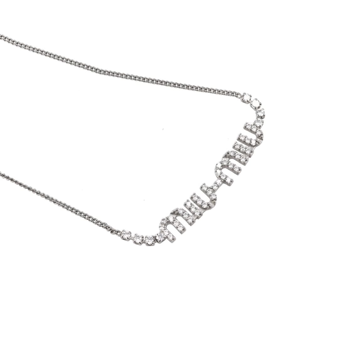 미우미우 네크리스 스틸 크리스탈 상품이미지4