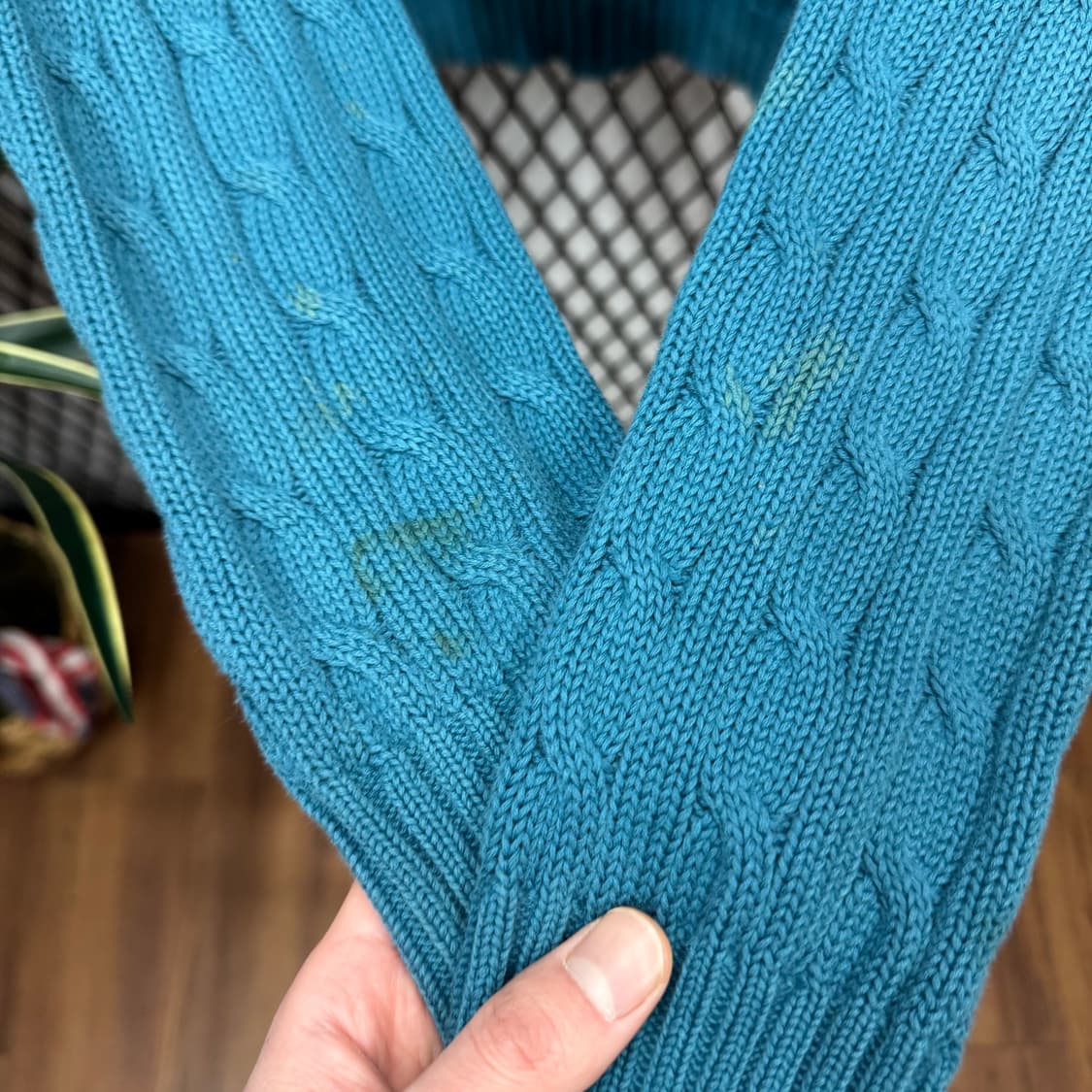 폴로 랄프로렌 케이블 니트 핑크 포니 포인트 블루그린 상품이미지9