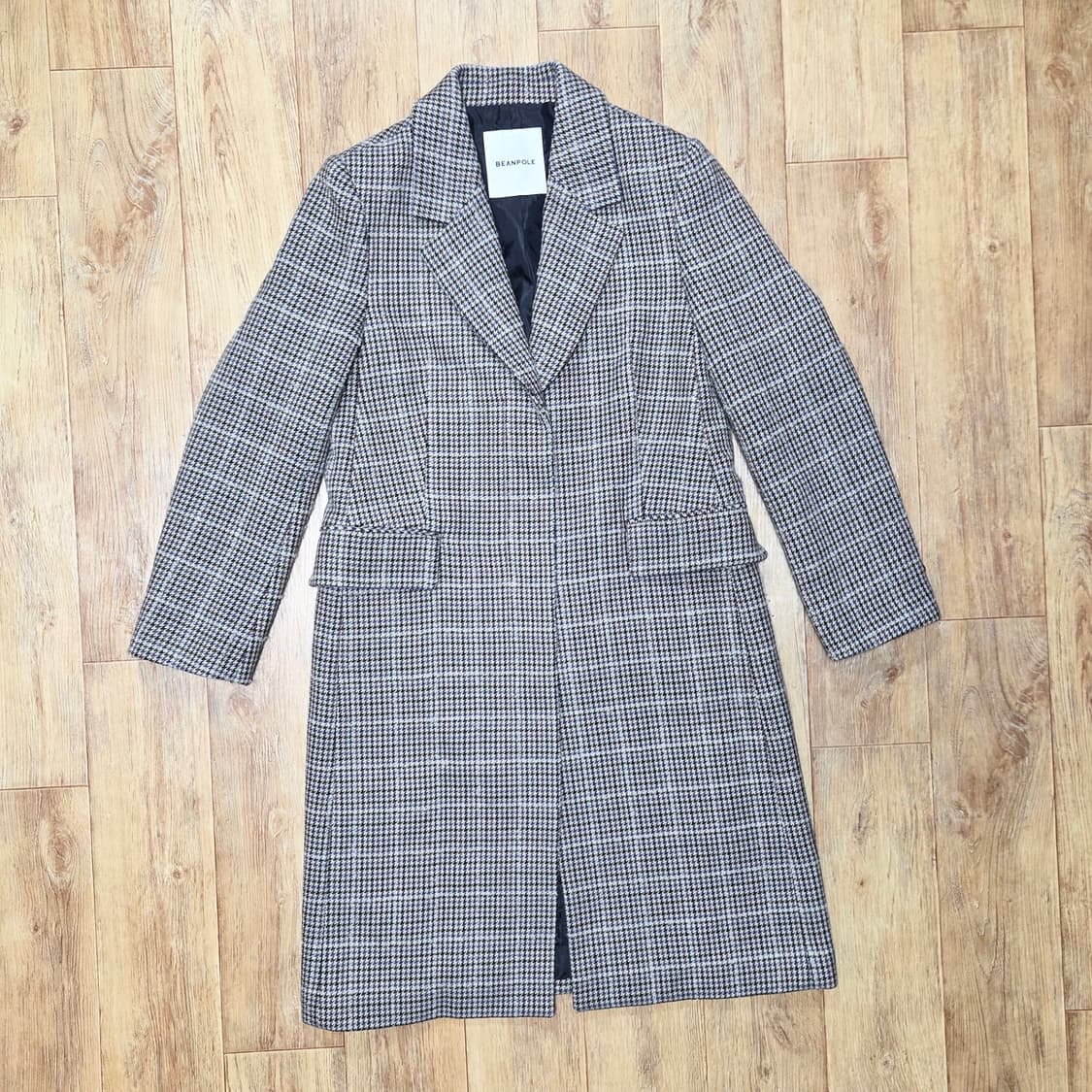 빈폴레이디스(BEANPOLE) 블루 팬시 하운드투스 싱글코트 55 상품이미지5