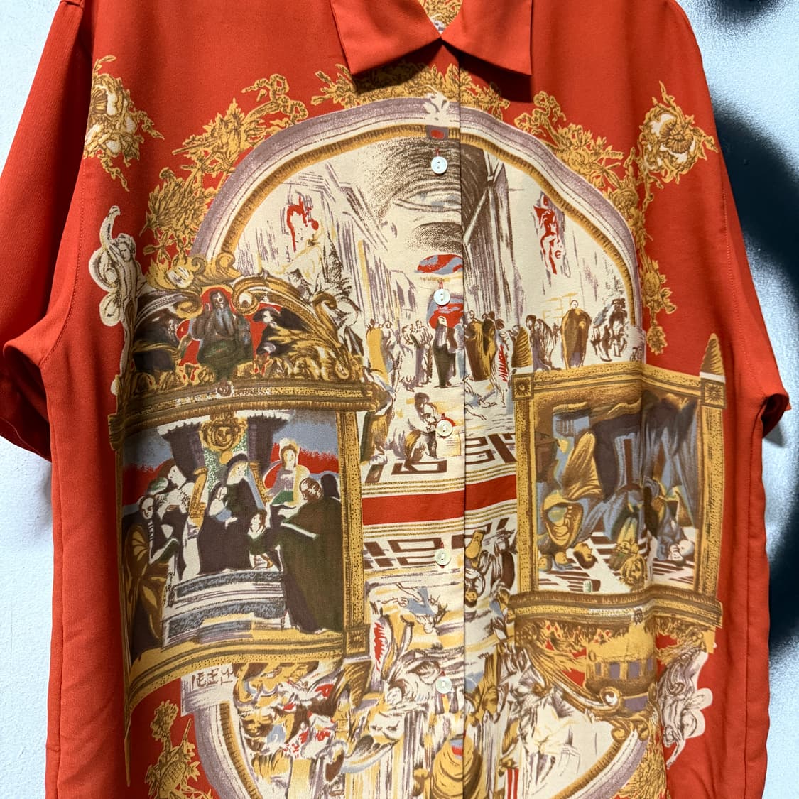 VTG 빈티지 유럽 명화 프린팅 반팔 셔츠 상품이미지3