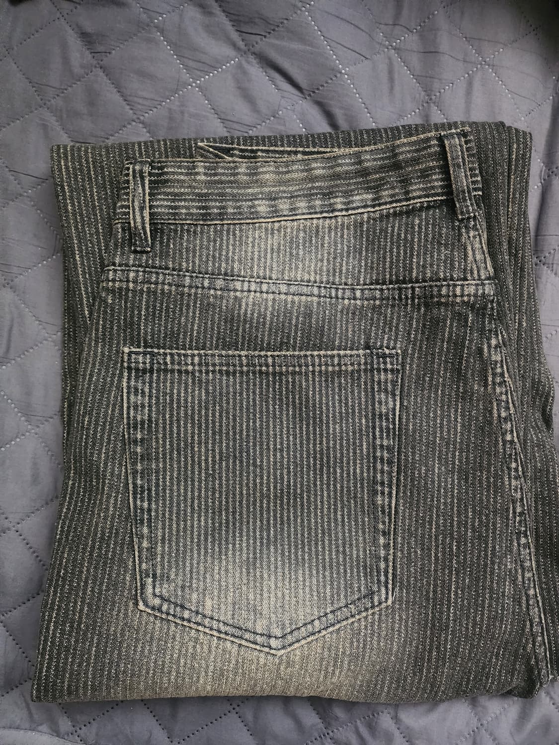 [XL][새상품] 인템포무드 슬라이서 슬럽 데님 팬츠 블랙 상품이미지5