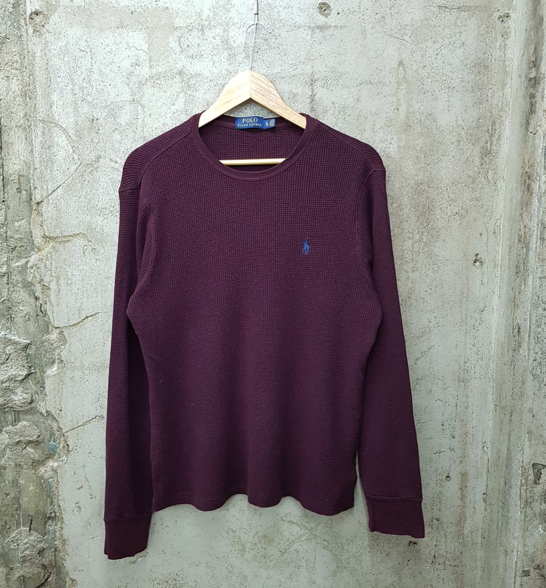 폴로 랄프로렌 와플 버건디 코튼 니트 XL사이즈 상품이미지1