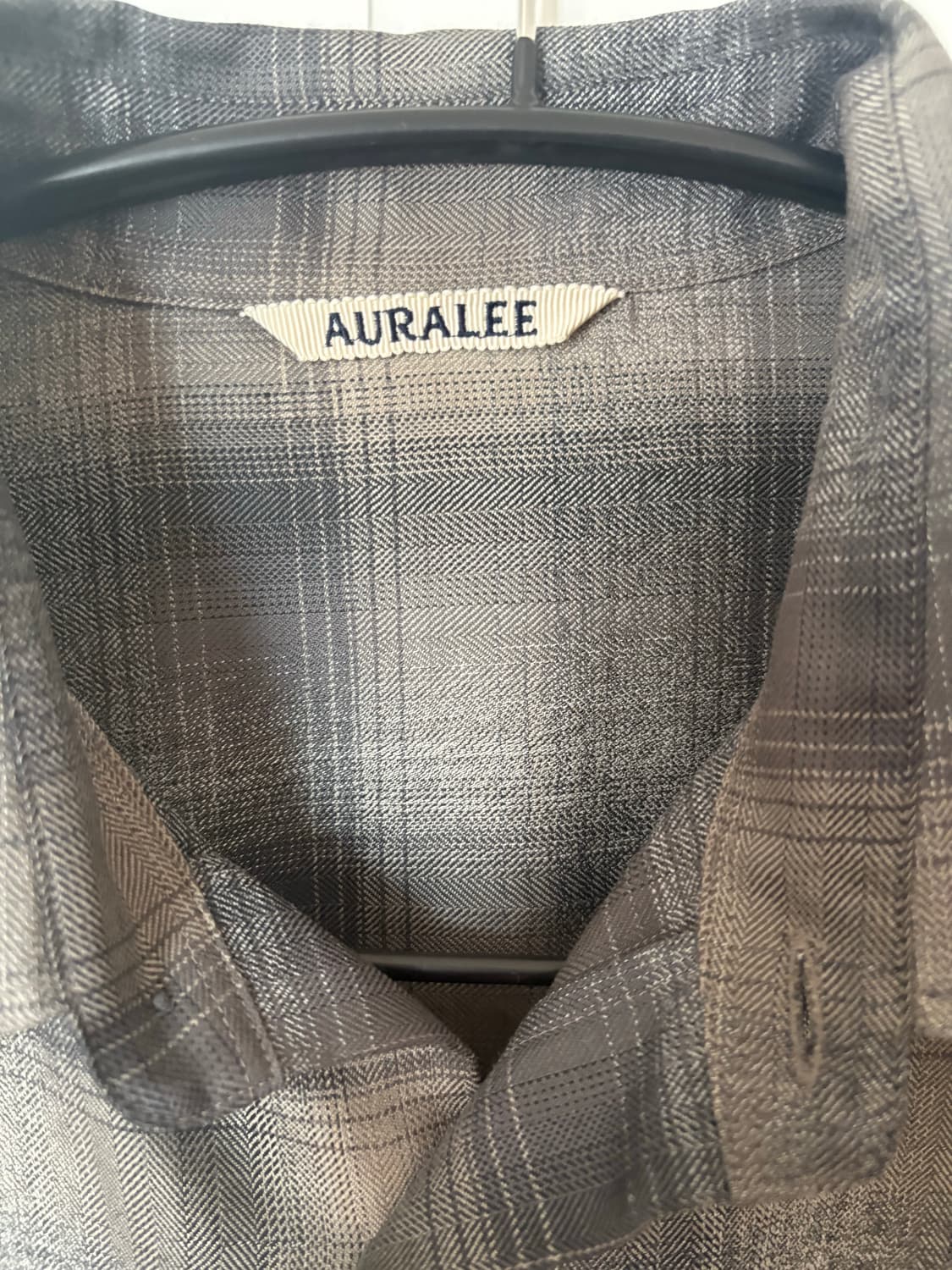 [5]24aw 오라리 울 체크셔츠 차콜 팝니다 상품이미지2