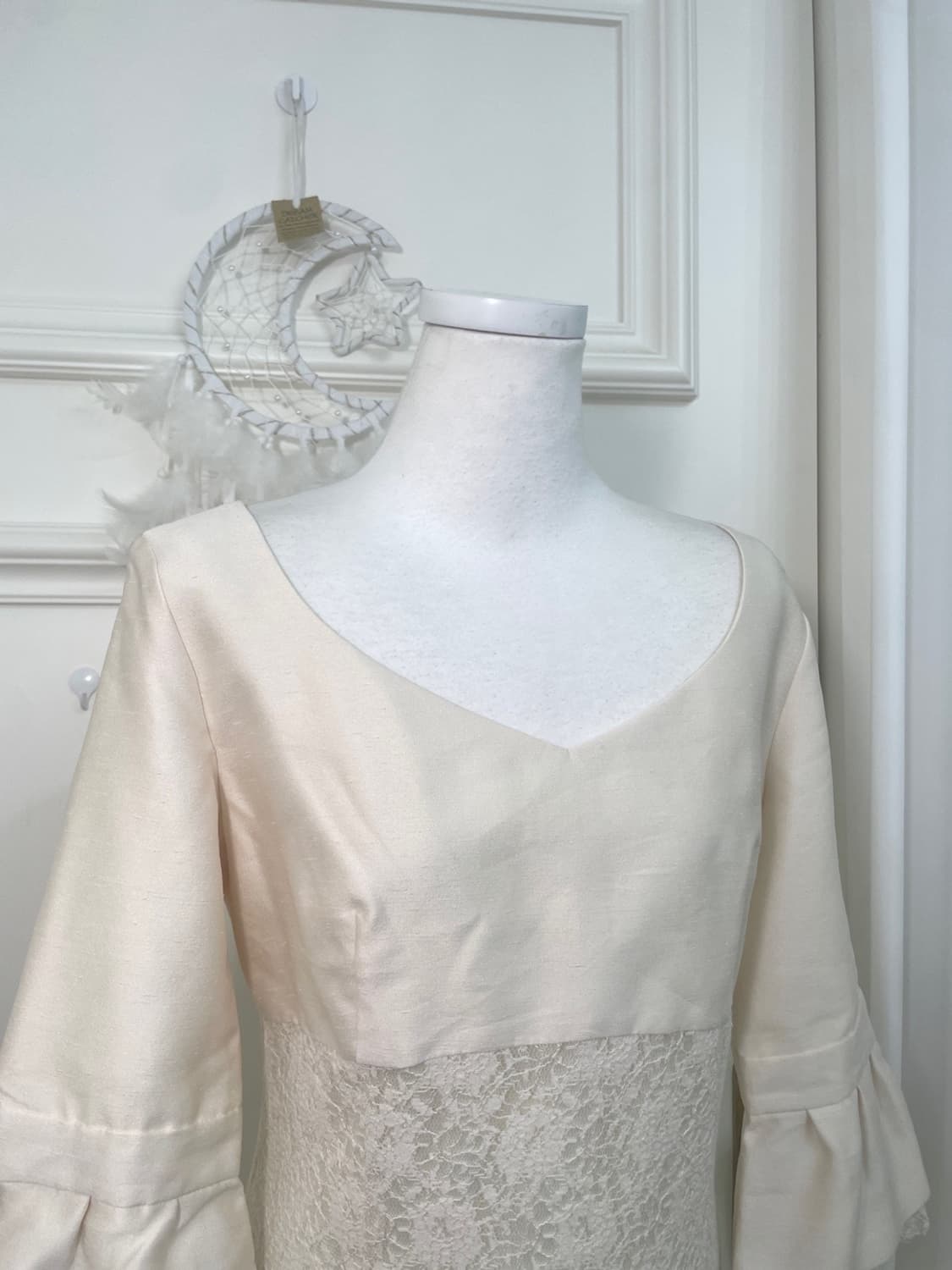 ivory shirring sleeve lace princess opc 상품이미지6