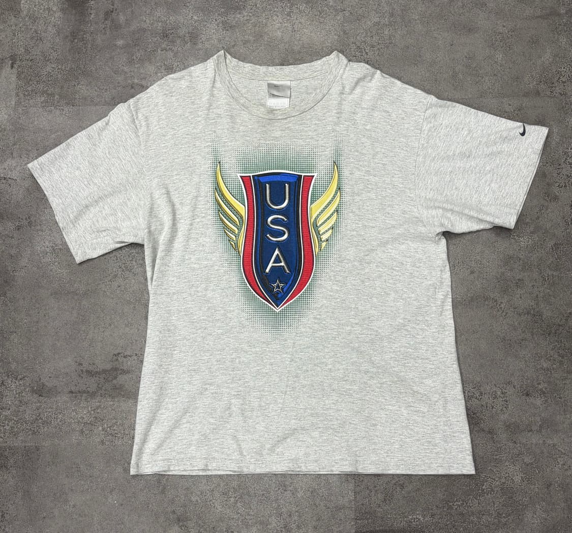 00s 나이키 USA 반팔 티셔츠 그레이 상품이미지1