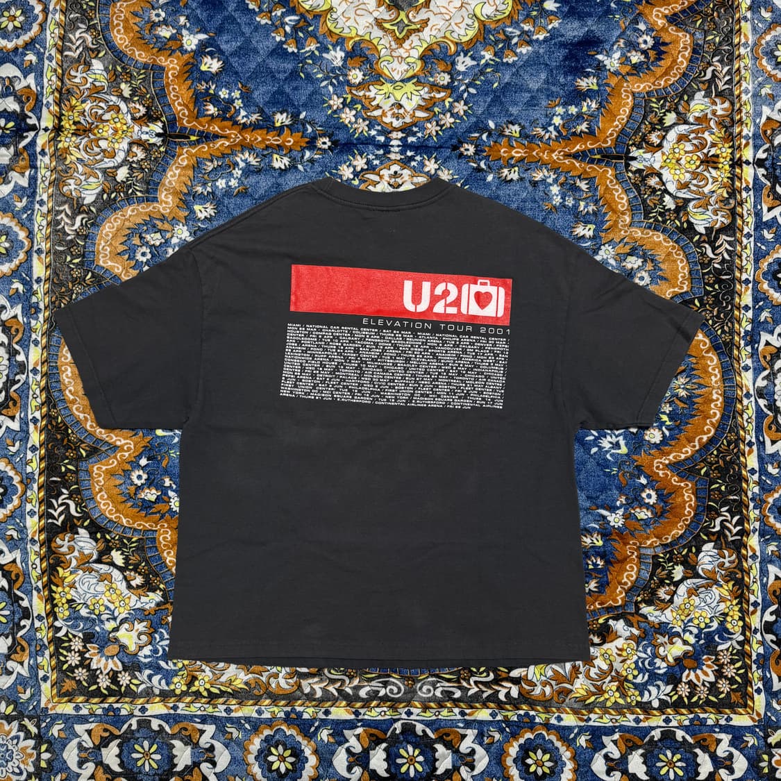 빈티지 9-00s USA U2 투어 밴드티 블랙 상품이미지2