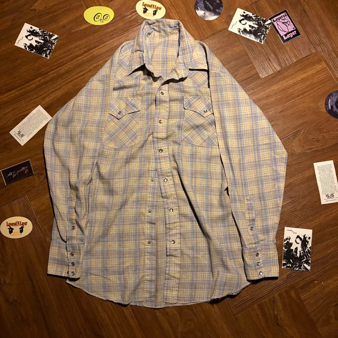 80s original western cutoff grunge shirt 상품이미지1