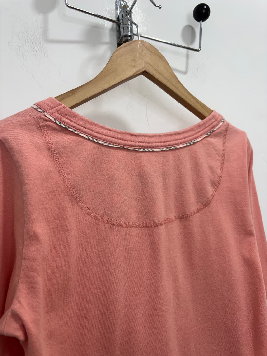 버버리 핑크 노바체크 긴팔 티셔츠 상품이미지8