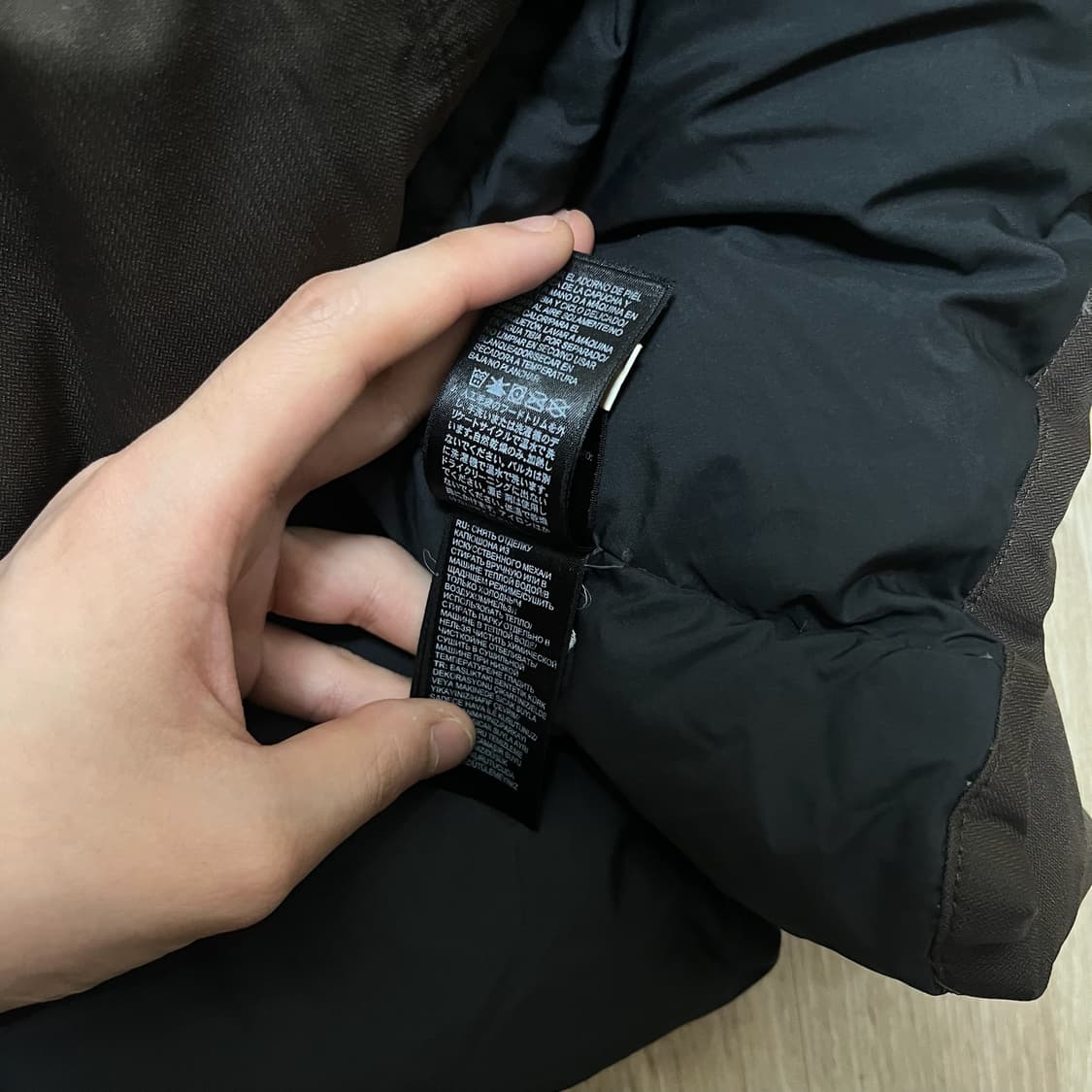 노스페이스 로고 구스다운 후드 롱패딩 M/95 상품이미지6