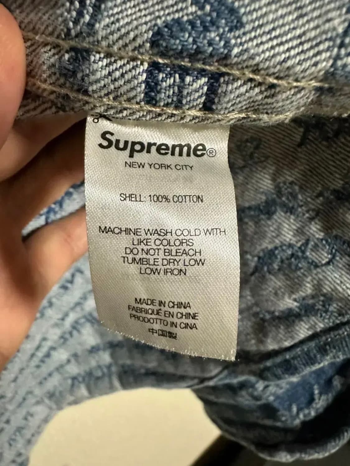 L) 슈프림 멀티 타입 자카드 데님 셔츠 블루 - 22FW 상품이미지6
