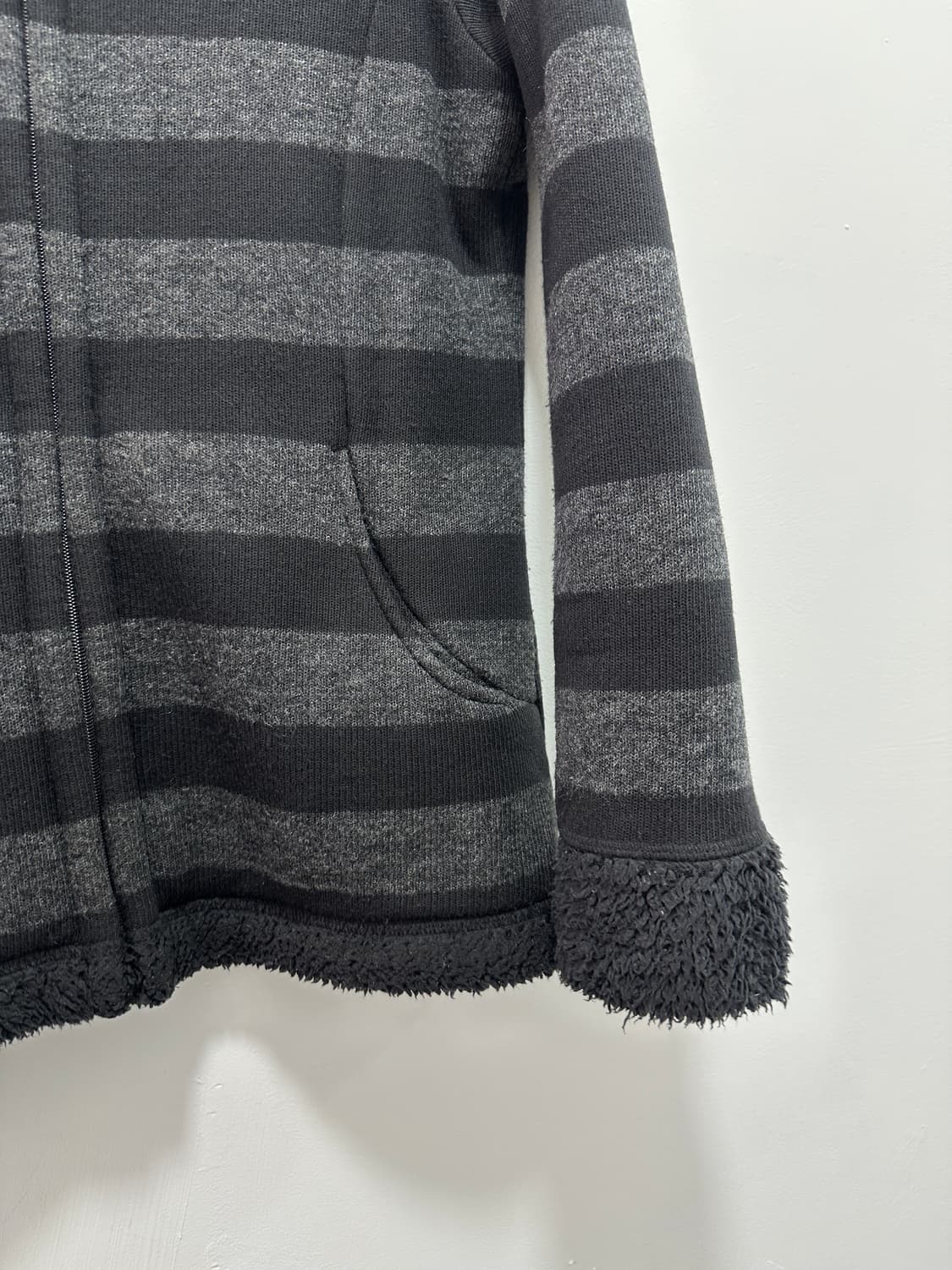 Stripe fur knit zip up  상품이미지5