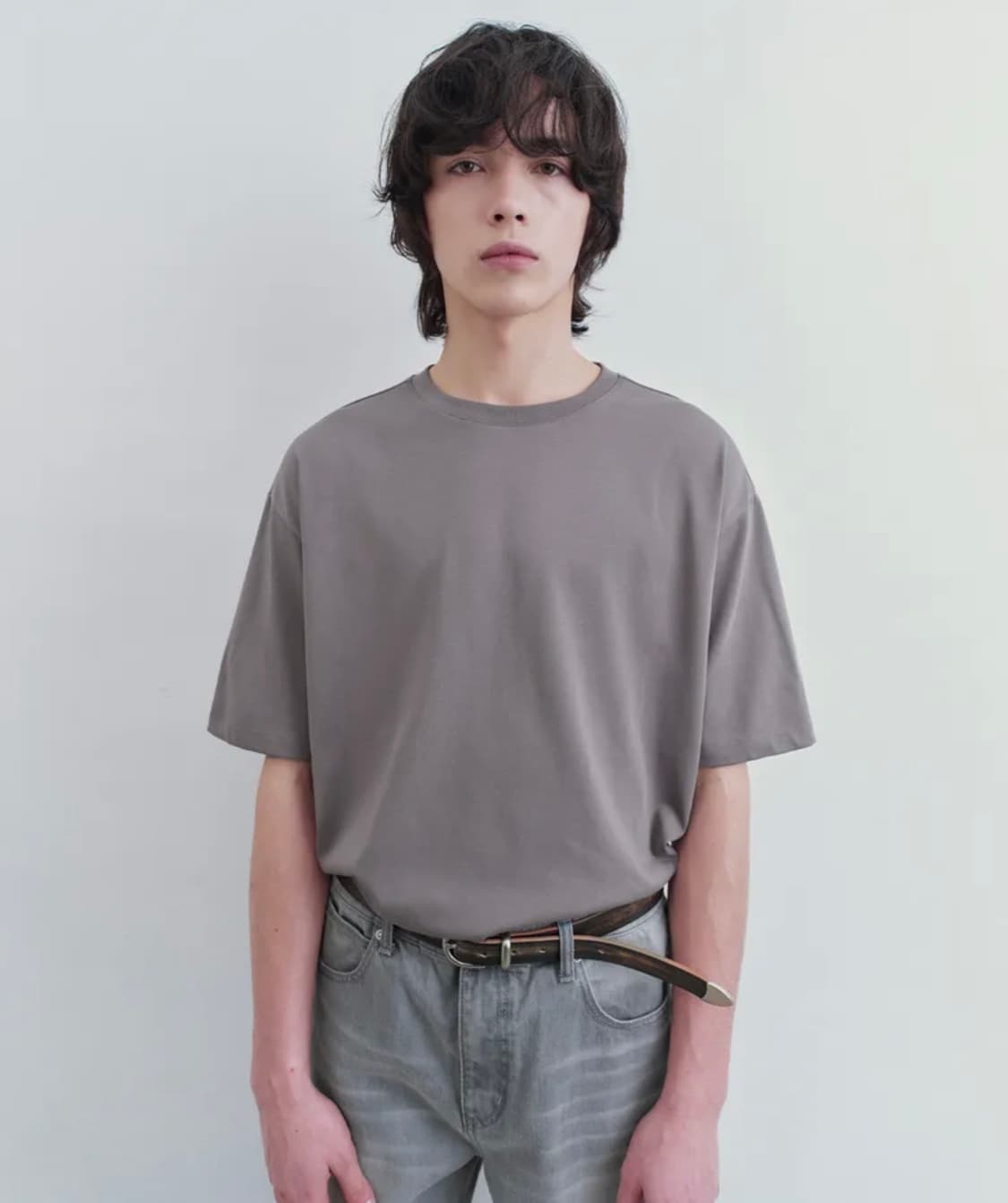 인사일런스 수피마 코튼 프리미엄 티셔츠 GREY 상품이미지2