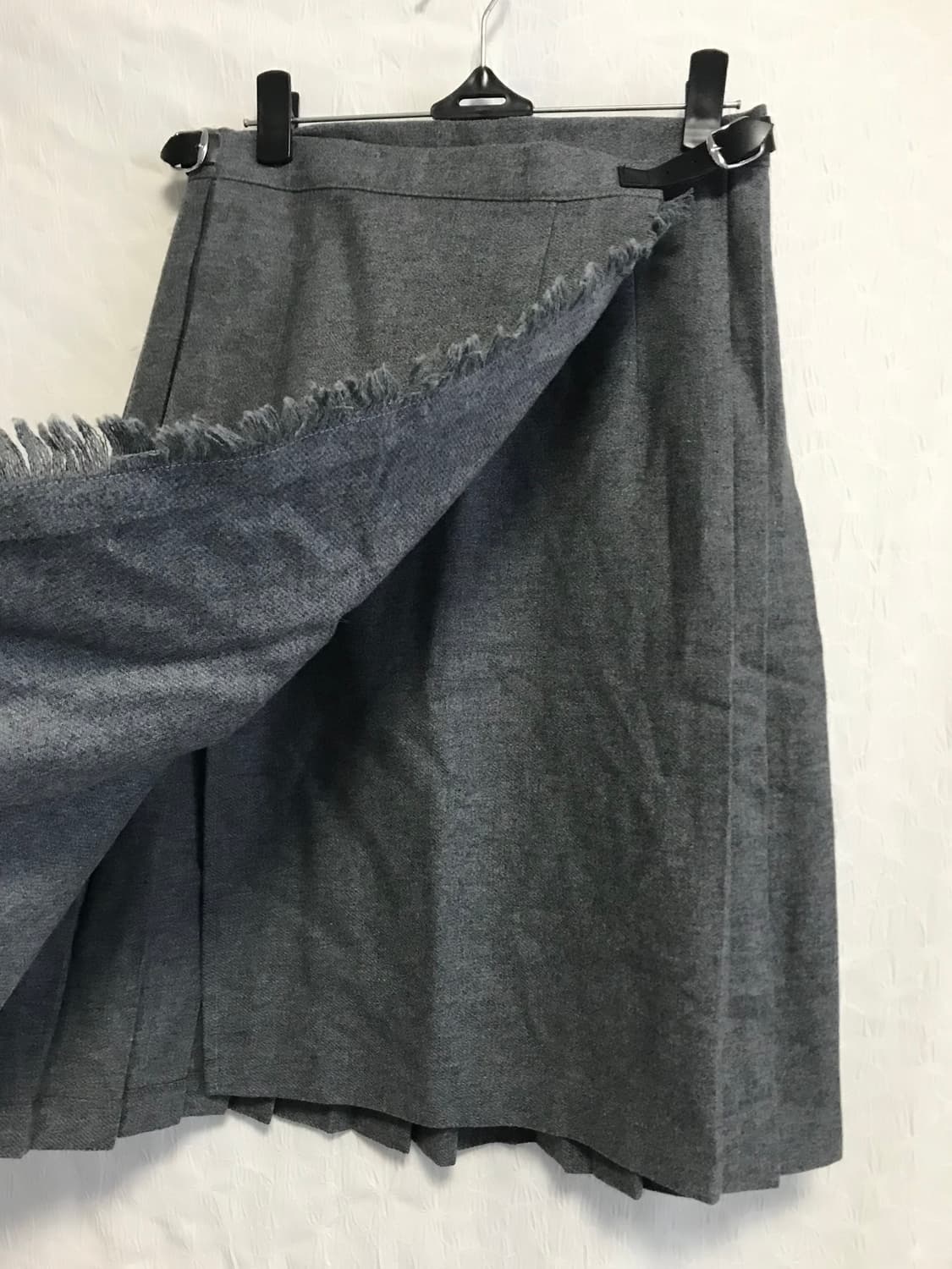빈티지 니혼진 너드 버클 플리츠 랩 스커트 상품이미지4