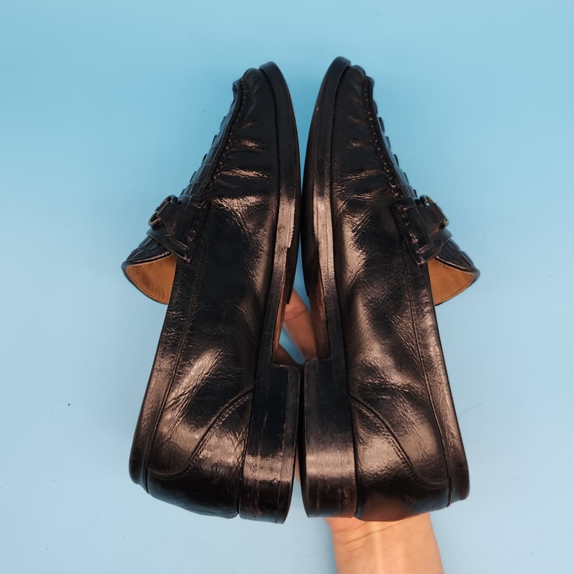 ooo 닥스 악어가죽 남성로퍼 실사이즈 255 상품이미지5