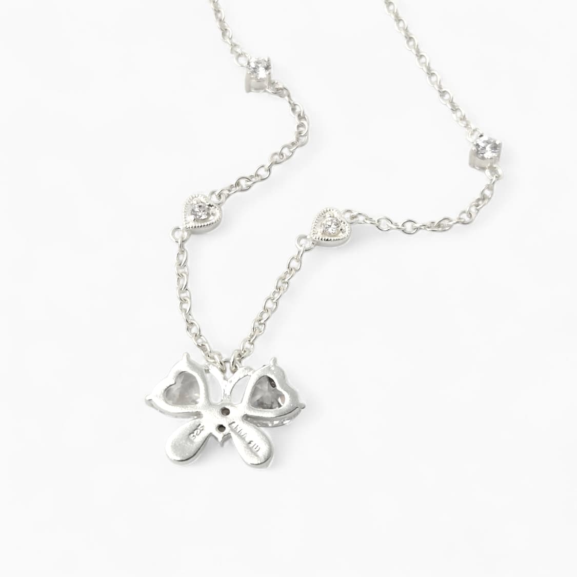 안나수이 큐빅 세팅 나비 펜던트 실버 목걸이 상품이미지7
