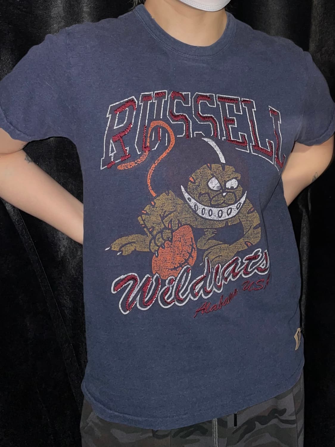 러셀 와일드캣츠 반팔 티셔츠 네이비 상품이미지1