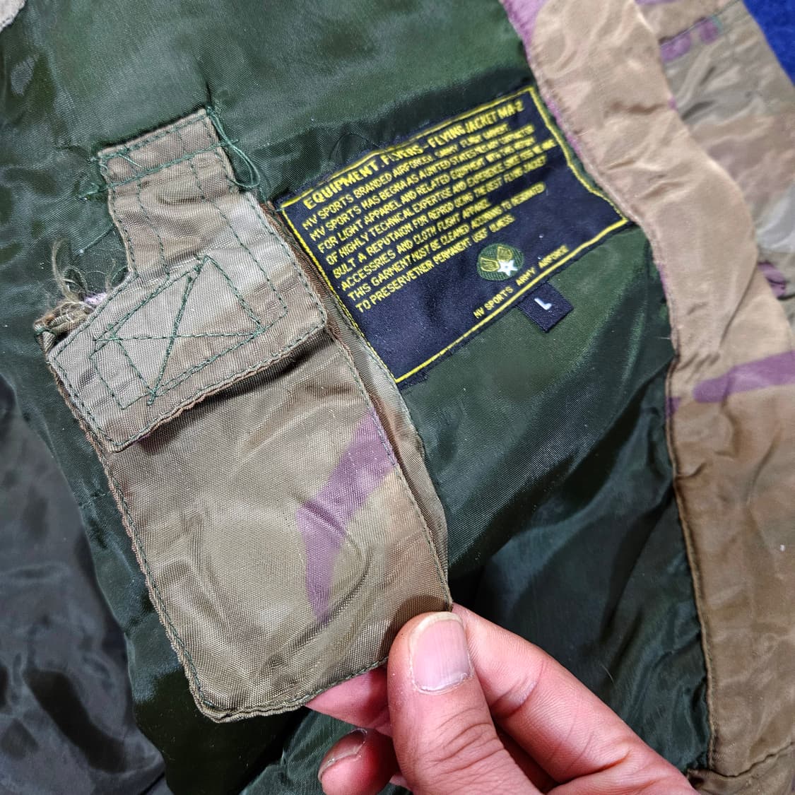 ARMY 90's Vintage MA-2 에어포스 플라잉 항공점퍼 상품이미지7