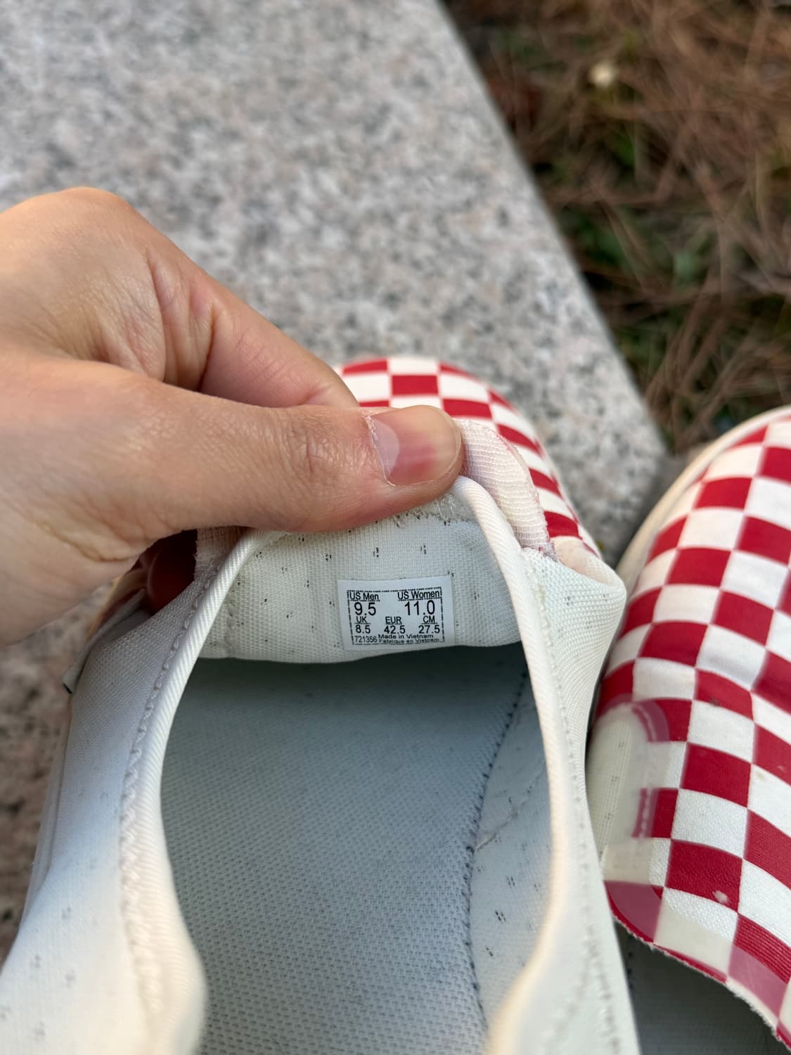 Vans 반스 컴피쿠시 원 체커보드 레드 상품이미지10