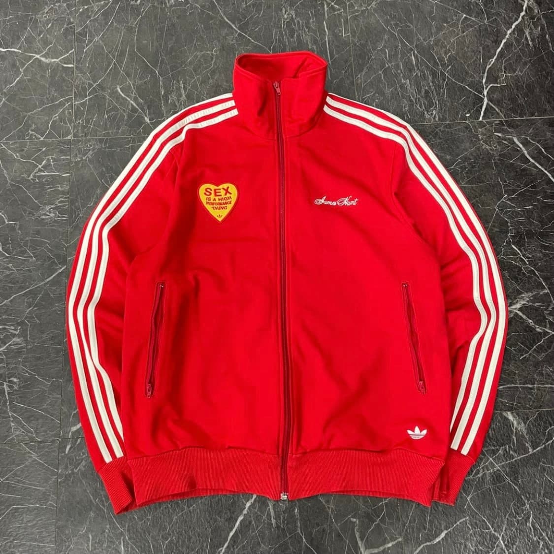 아디다스 레드삼선 제임스헌트 트랙탑 져지자켓 상품이미지1