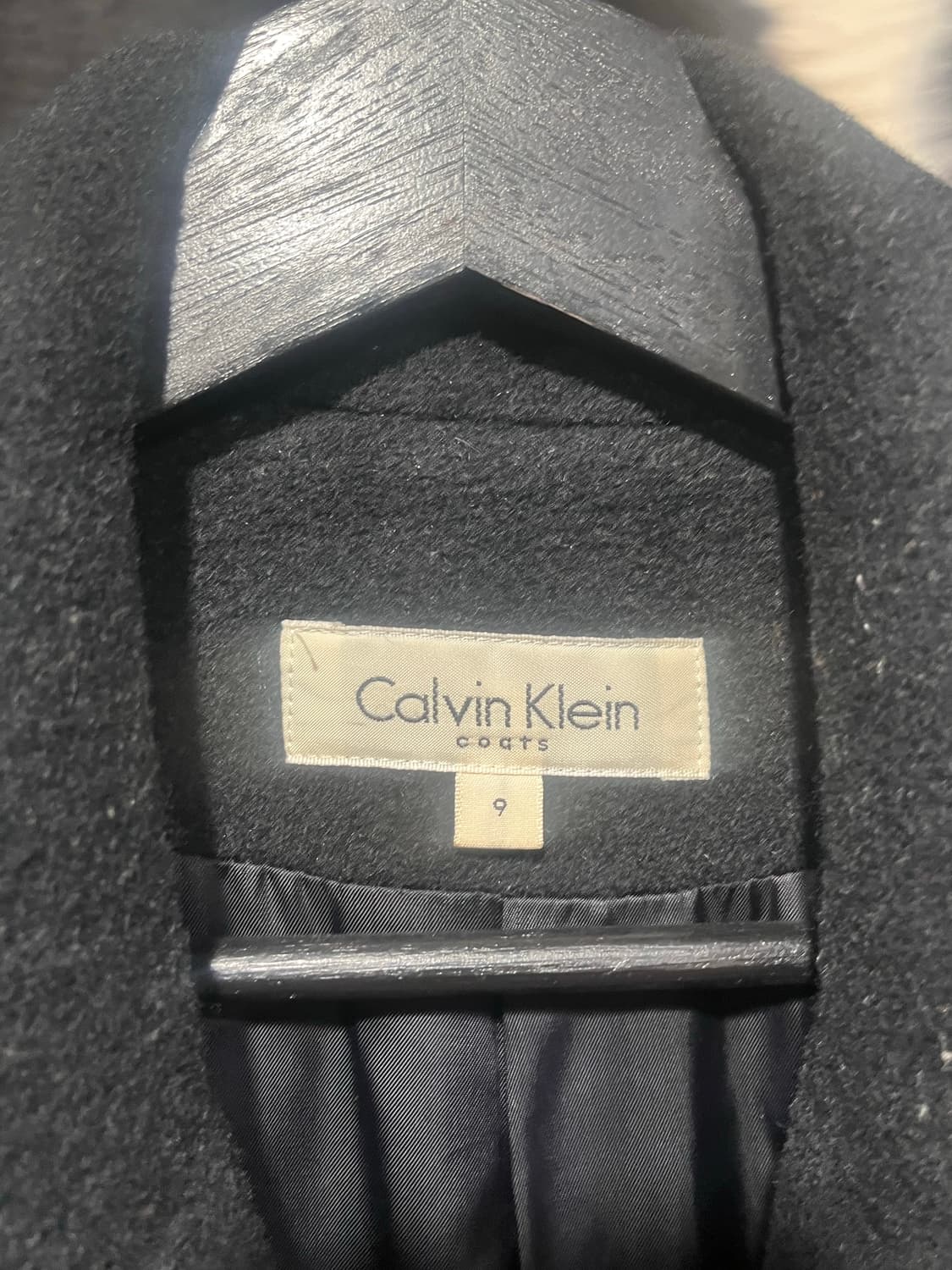 Calvin Klein 블랙 맥시 코트 상품이미지3