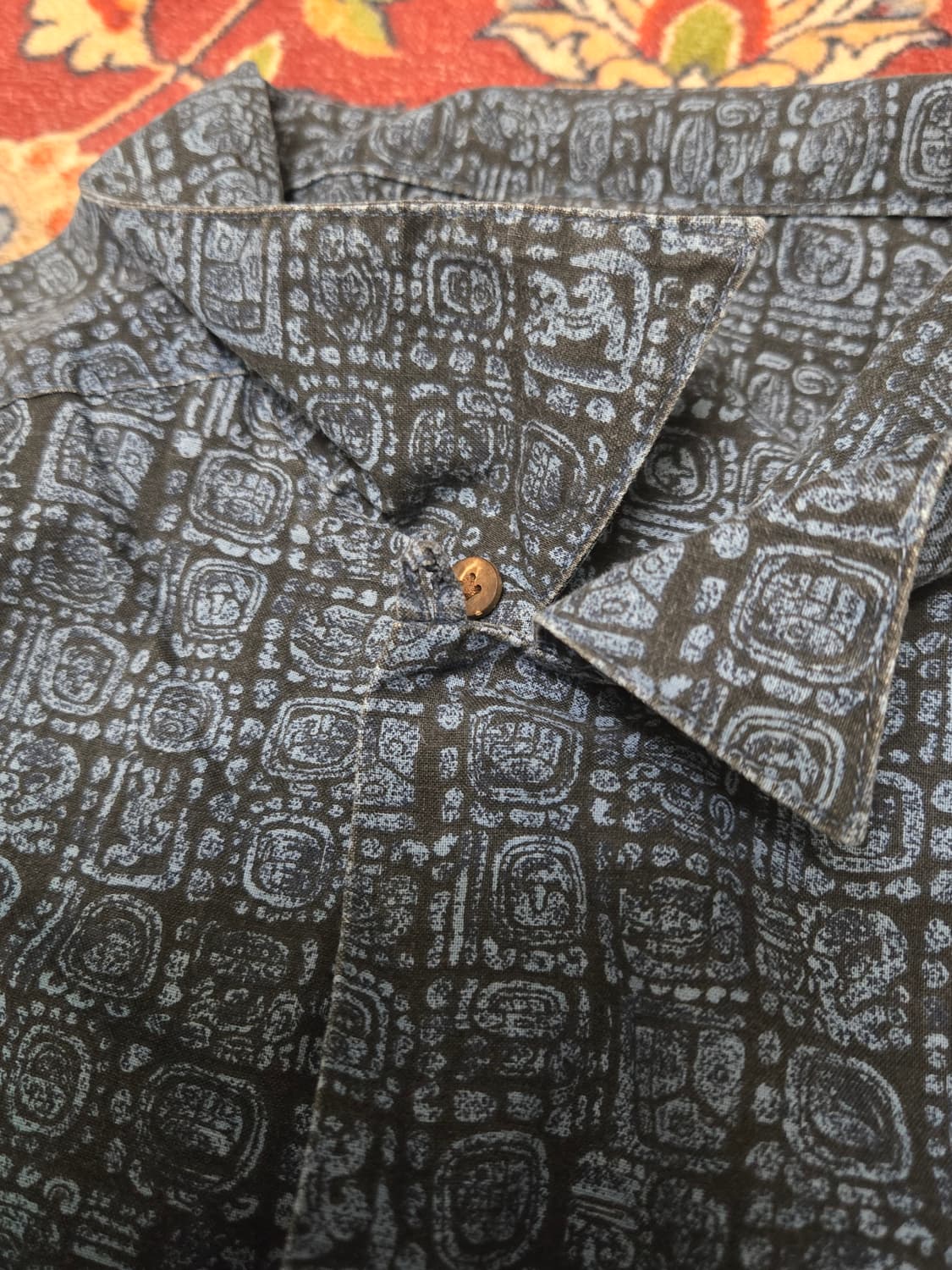 L] 엘엘빈 룹 버튼 패턴 반팔 셔츠  상품이미지6