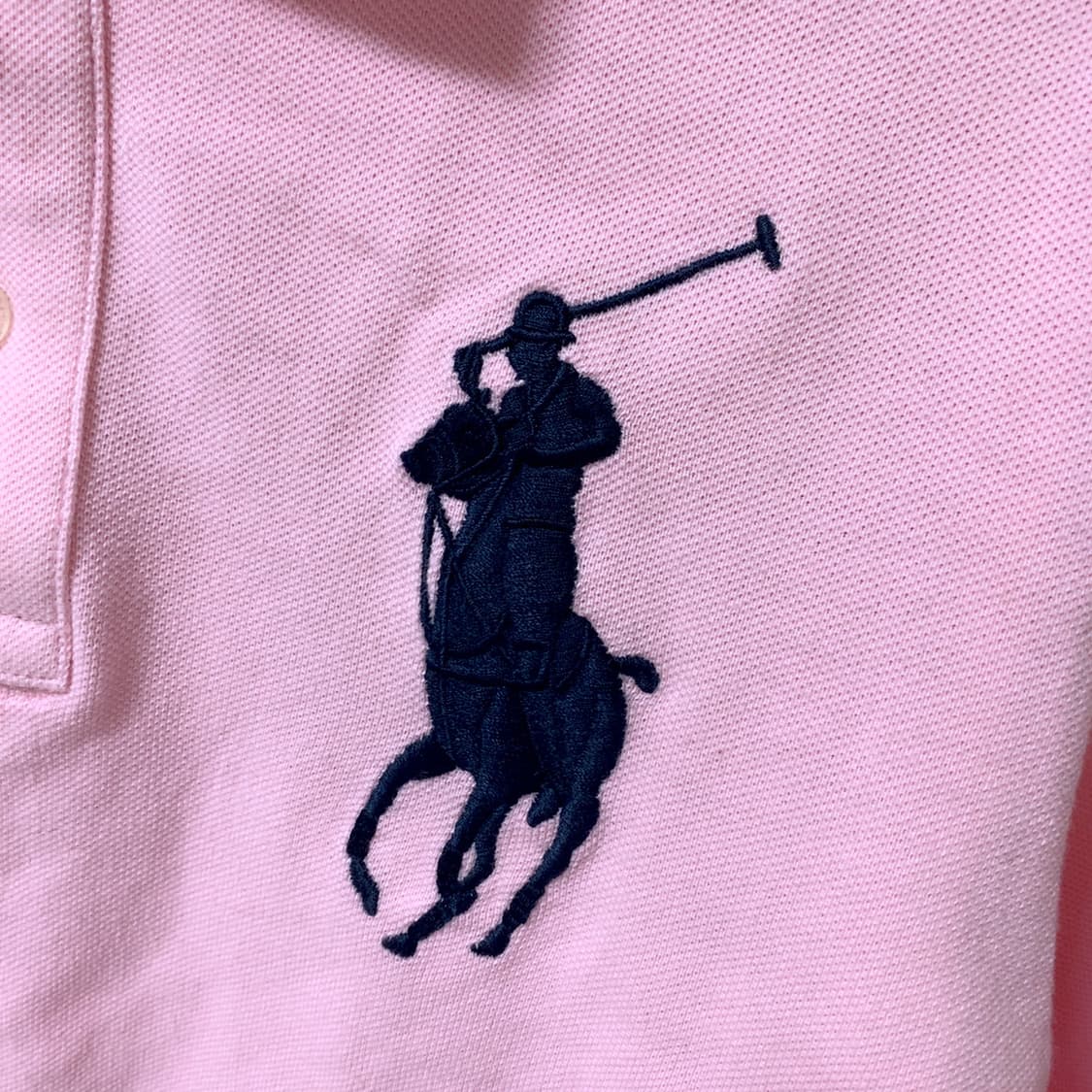 폴로 랄프로렌 핑크 긴팔 빅포니 카라 티셔츠 딸기우유 베이비핑크 롱슬리브 상품이미지7