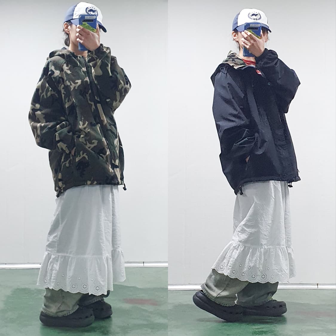 리버시블 카모 폴라 바람막이 상품이미지1