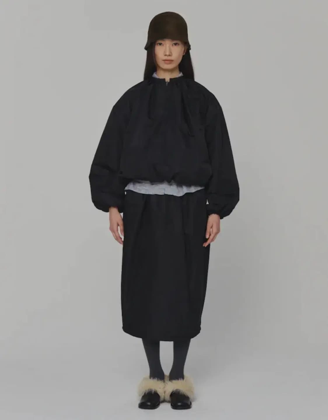 아모멘토 / 퀼티드 리버시블 패딩 점퍼 블랙 / S  상품이미지1