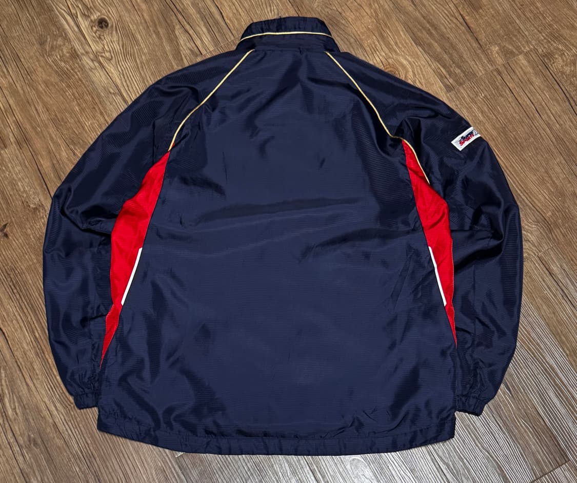 팀사이드 네이비 레드 올드스쿨 바람막이 점퍼 상품이미지3