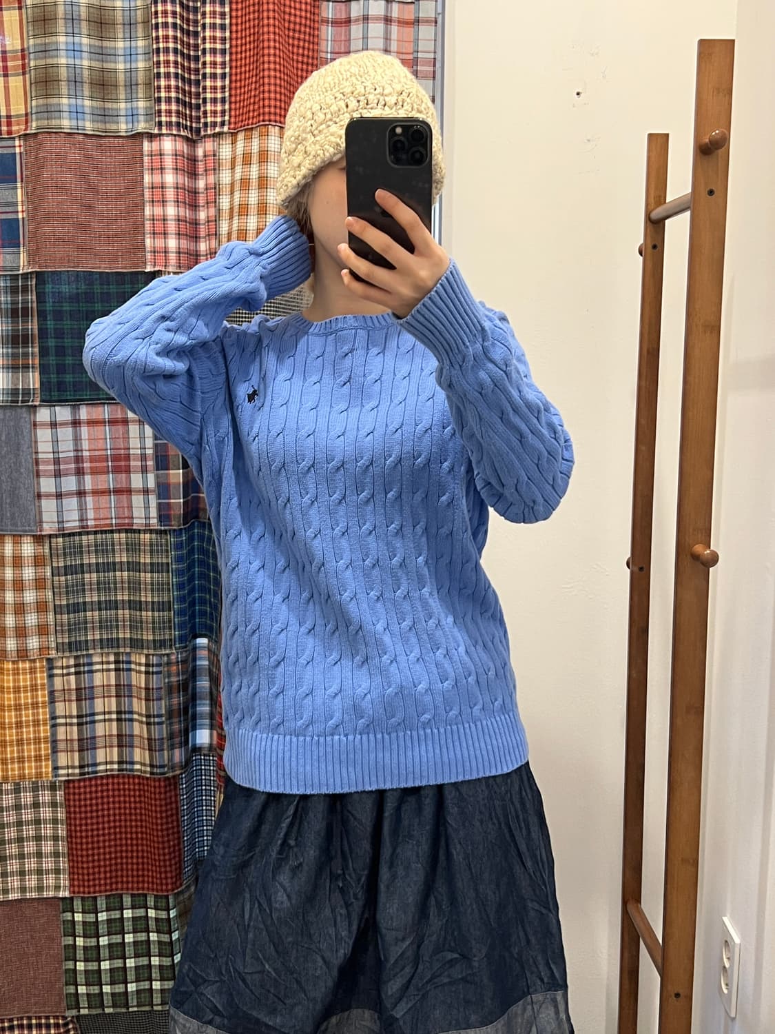 폴로 스카이블루 니트 상품이미지1