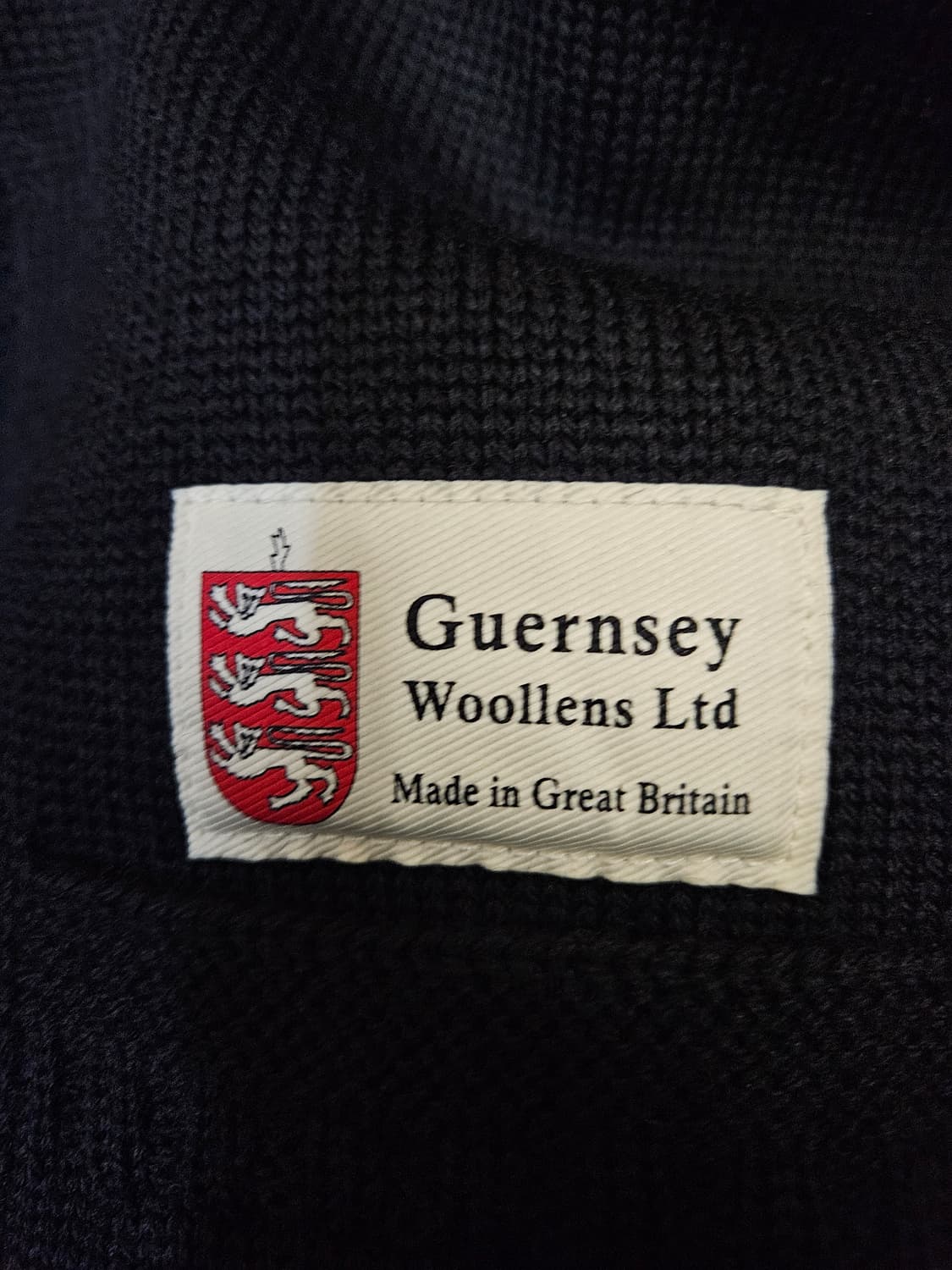 46) 건지 울른스 피셔맨 홀가먼트 가디건 블랙 상품이미지3