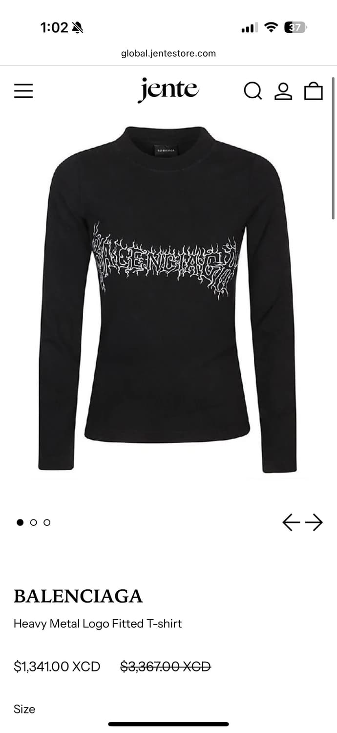 Balenciaga Heavy Metal Logo FittedTshirt 상품이미지2