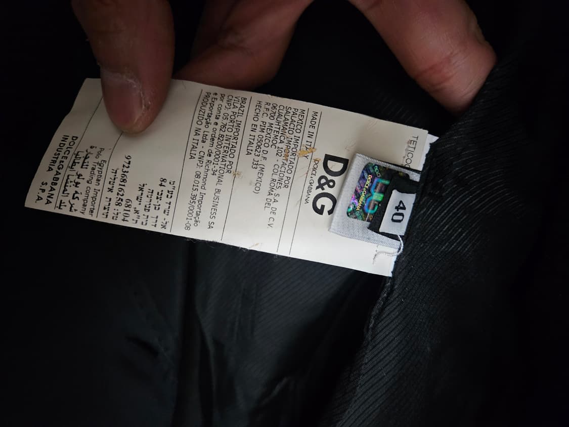 D&G(Dolce & Gabbana) 블랙 새틴 라펠 블레이저 상품이미지3