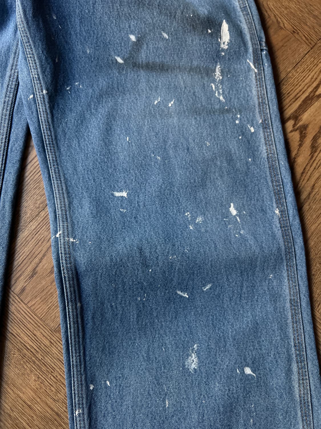 [34]칼하트 USA 빈티지 페인팅 싱글니 카펜터 워크 데님 팬츠 상품이미지5