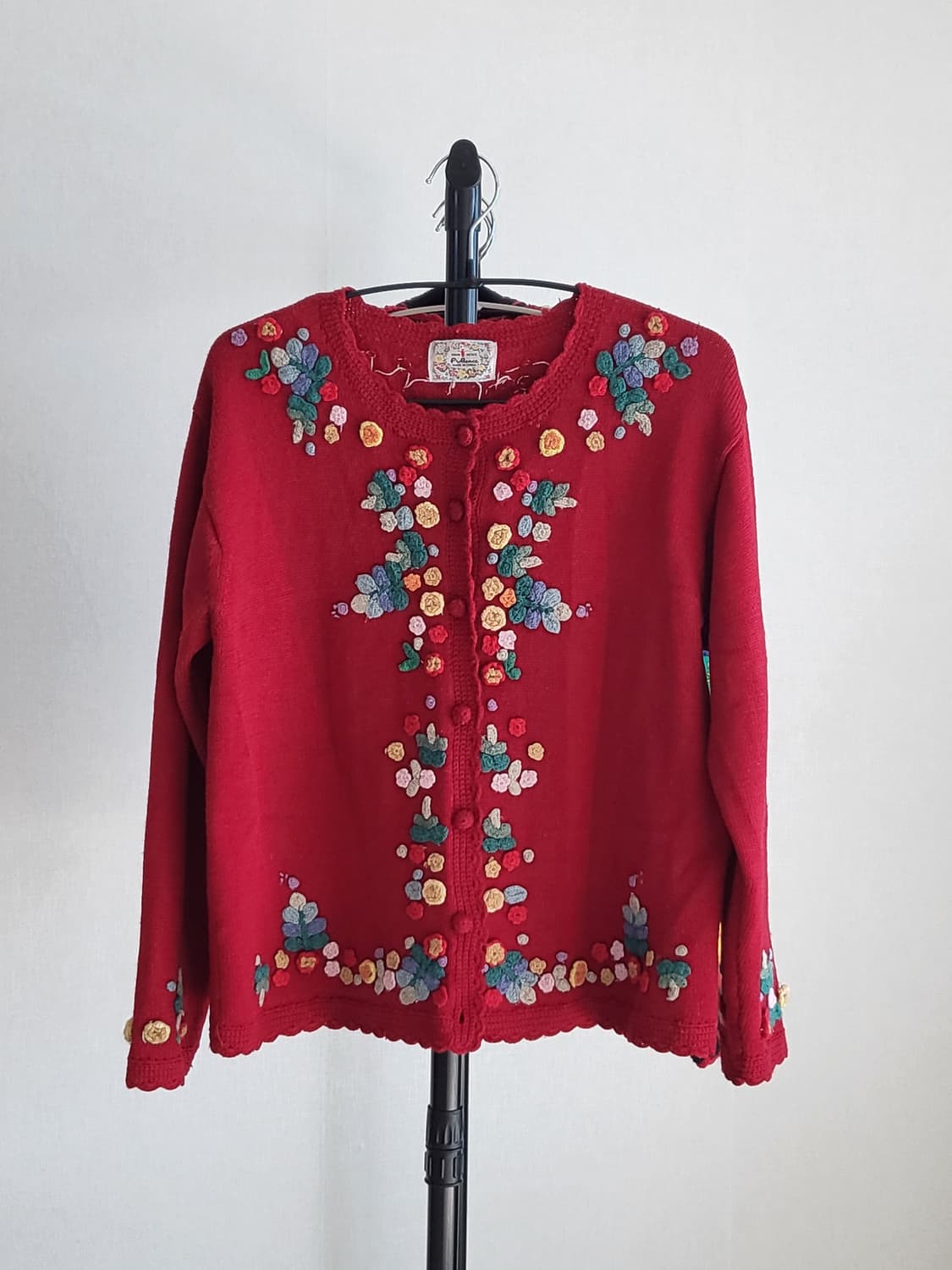 꽃 모티브 빨강 크리스마스 빈티지 가디건 🌸 상품이미지6