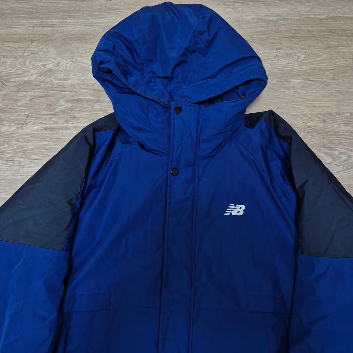 뉴발란스 배색 다운 후드 롱패딩 점퍼 L(100) 상품이미지2